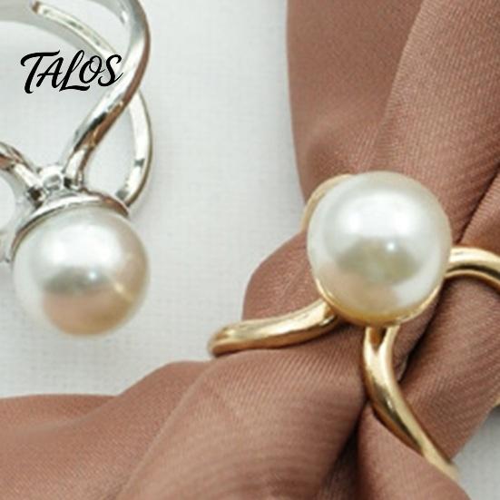 Autumn Winter Scarf Clip 2 Pcs Ring Clip, Faux Pearl Belt Buckles, Metal Clothes Shawl Holder Slides Button, Shirt Ties Clips for Women, Dress