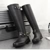 Stivali Punk da Donna Stivali da Pioggia in PVC per Donna Scarpe Alte Moda Stivali Alti con Cerniera al Ginocchio Botas De Lluvia