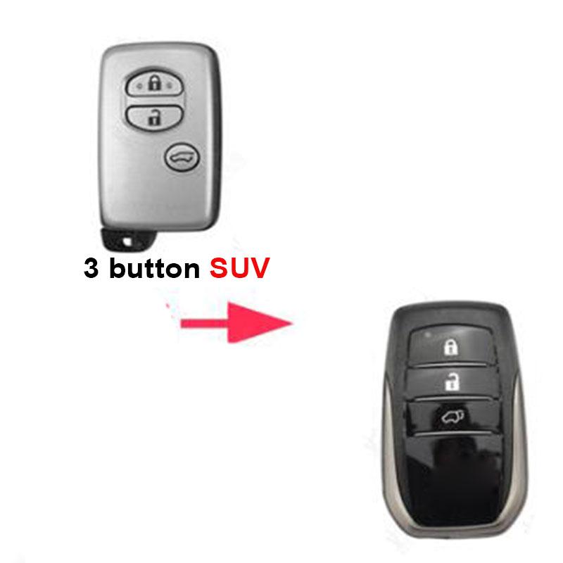 Modified Smart Remote Key Shell for Toyota Camry Prado Land Cruiser  (Board 5290)  With Emergency Key Blade