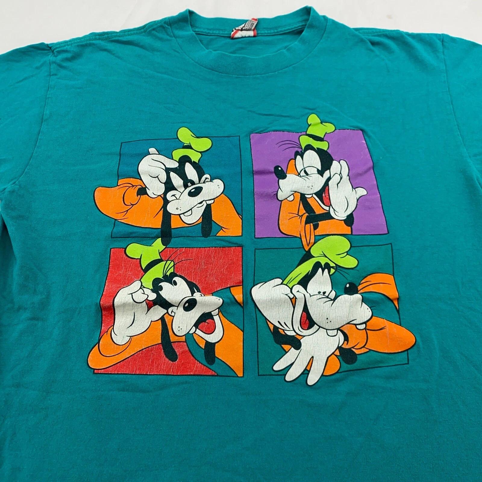 

винтажная футболка 90-х GOOFY POP ART WALT DISNEY РАЗМЕР L мультяшная 2XL