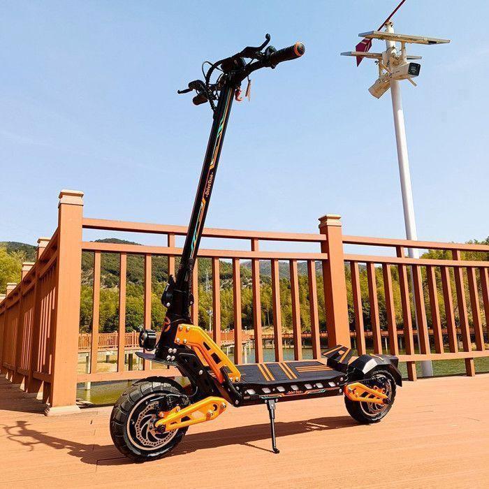 Trottinette Électrique Pliable - DriveTron DT10 - 2800 W - Batterie 48 V 20,8 Ah - Autonomie 65-75 km - Orange - Double moteur