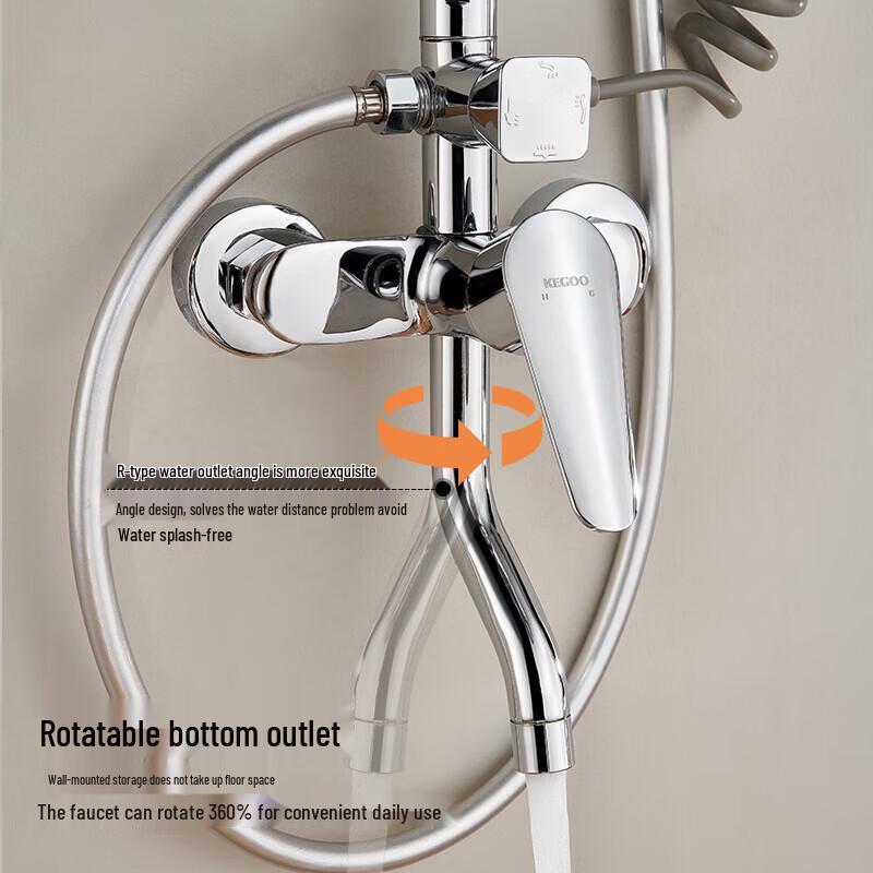 Kegu Pressurized Shower System with Faucet and Spray Gun