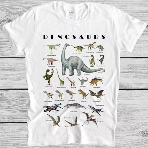 Dinosaurs Wild Nature Prehistoric Jurassic Funny Meme Top Gift Tee T Shirt M1035