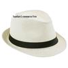 Men's British Style Panama Hat: Paper Straw with Black Edge, European & American Jazz Design, Casual Summer Straw Hat