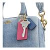 Coach Llavero con Logo Rowan 17 Firma Correa de Hombro Desmontable Ajustable Cierre de Cremallera Bolso Boston de Algodón Bolso Cruzado Mini CDY30-IMNIM