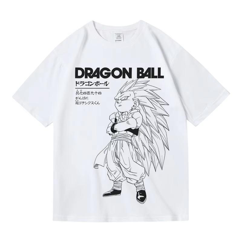

Dragon Ball Anime Tenx Japanese Dragon Ball Cartoon Anime Retro Vintage Cotton Short Half Sleeve T-shirt for Unisex and Women 4XL
