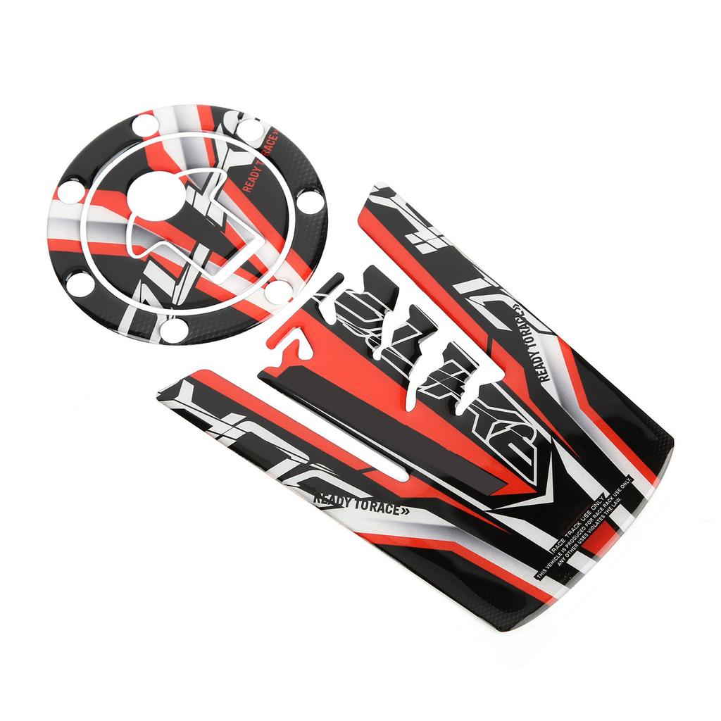 Reflexní nálepka na palivovou nádrž Nálepka na víčko palivové nádrže Oranžová Černá Stylová dekorace pro motocykl