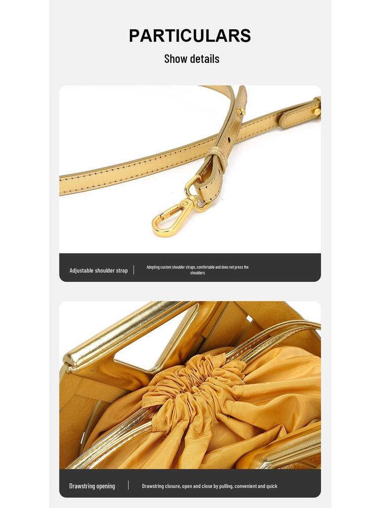 Magnetic Buckle Woven Triangle Women's Handbag - Large Capacity Crossbody Bag