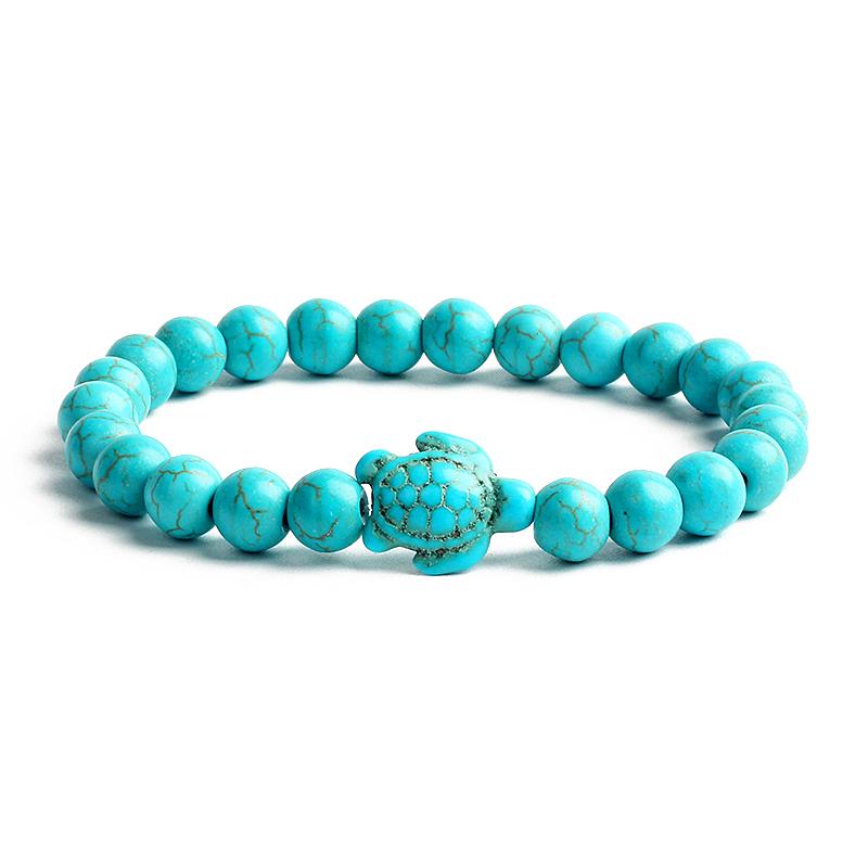 Bohemian Turquoises Beads Bracelets for Women Reiki Nature Stone Cube Cylinder Irregular Bracelets Healing Healthcare Jewelry
