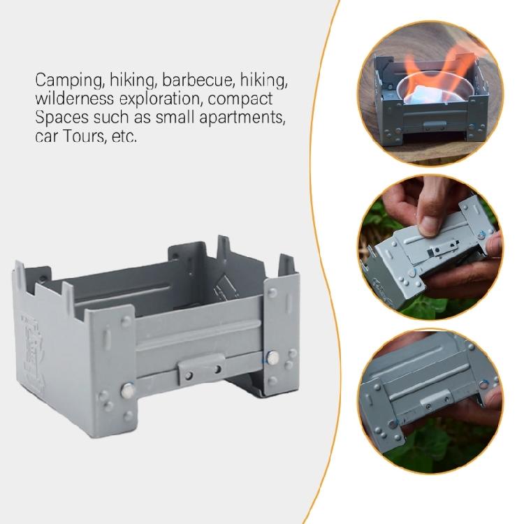 Small Camp Stove Camping Hiking Cooker Picnics Stove, Foldable Alcohols Stove