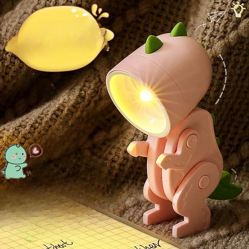 Cartoon Mini Nightlight Cute Decoration Desktop Folding Table Lamp Birthday Gift Cartoon Pet Folding Small Table Lamp with Ears