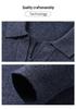 Herren Cardigan Pullover aus reiner Wolle mit langen Ärmeln und Reverskragen