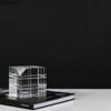 Minimalism Transparent Geometric Square Crystal Magic Cube Statue Desk Decoration Glass Magic Cube Sculpture Crafts Ornaments