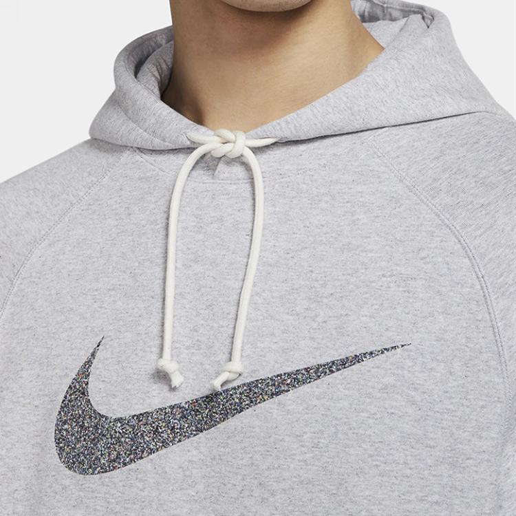 Nike Alphabet Logo Print Hoodie Long Sleeve Sweatshirt Men Tops Gray CK2977-902