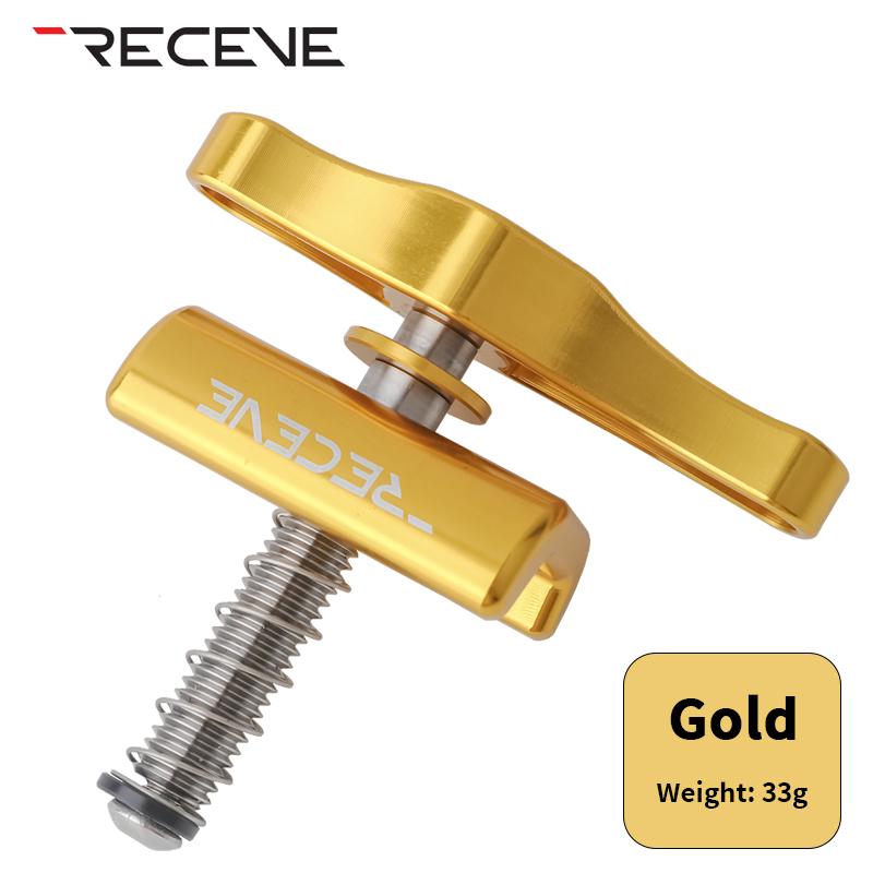 RECEVE Folding Bike C Buckle Knob Hinge Clamp Bicycle Titanium Alloy Handle Hinge Clamp Kit Folding Buckle Fixed For Brompton