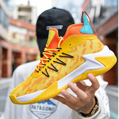 Basketball Shoes Men's Shoes Popular Summer Mesh Breathable Student Running Shoes Soft-soled Shoes Sneakers Low-top Shock-absorbing Sports Shoes