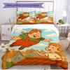 3-teiliges Bettbezug-Set (1 * Bettbezug + 2 * Kissenbezug, ohne Kern), Karlsson auf dem Dach Druck Weiches Ganzjahres-Bettwäsche-Set, Heim-Schlafzimmer-Dekoration Geschenk