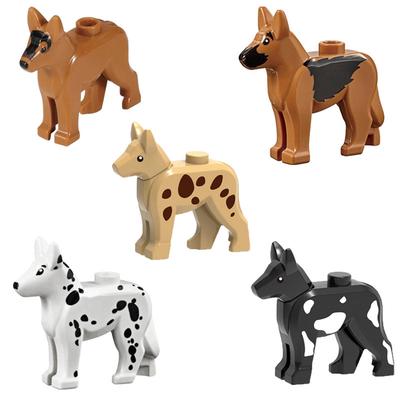 5PCS Animals Figures Cute Dog Kit DIY Blocks Playthings Ideal for Children Dogs Classic Kids Gifts