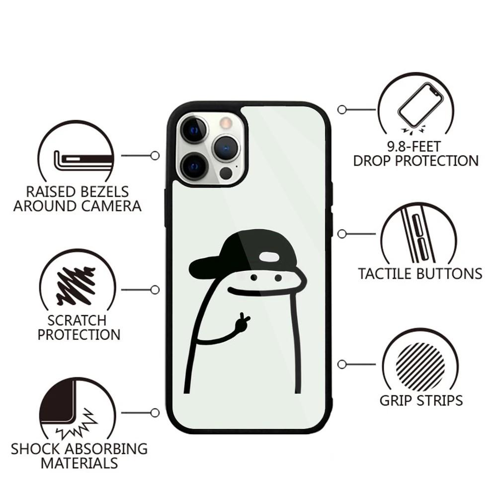 F-Flork Cute Funny Meme Phone Case For iPhone 15,14,13,12,11,Plus,Pro,Max Mini Magsafe Magnetic Wireless Charging