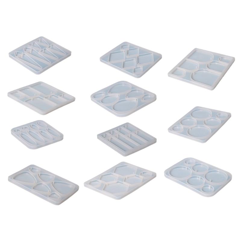 Schmuck Gießform aus Harz Modisches Muster Halskettenanhänger Ohrring Kristall Epoxidform Set Handgefertigtes Handwerk Silikonform