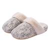 New thick-soled heightened small fragrant slippers autumn and winter indoor household velvet warm and non-slip wool cotton slippers