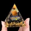 Crystal Agate 5cm Pyramid Crushed Stones Epoxy Resin Grinding and Watering Jinhua Home Office Desktop Decorations Crafts
