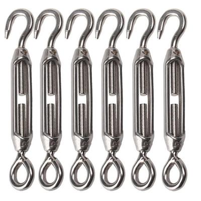 M4-M6 Stainless Steel Hook Eye Tensioners OC Type Turnbuckle Adjustable Wire Ropes Tensioner Locking Device Heavy Duty Hardware