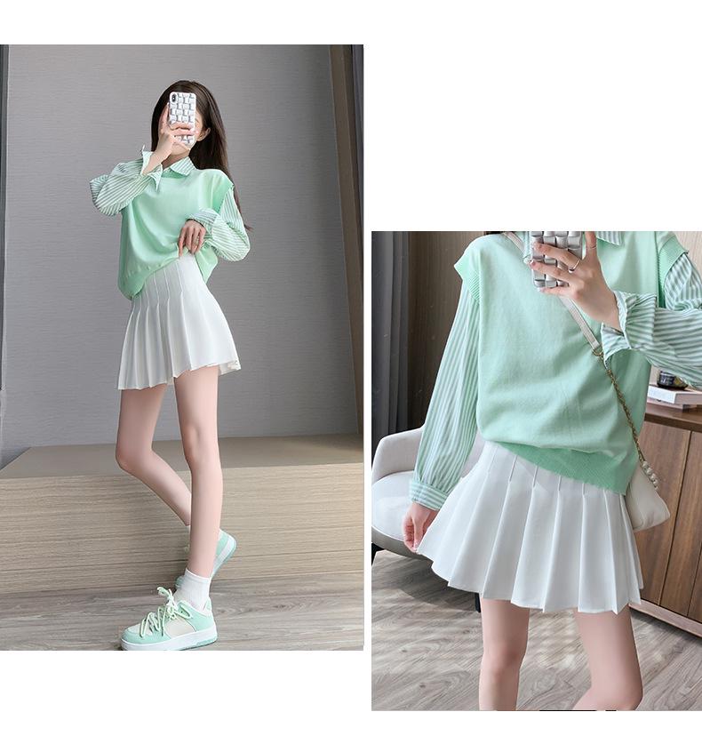 Damen Minirock mit Plisseefalten im koreanischen Stil – Schwarz, Blickdicht, Knitterarm, A-Linie, Ideal für ganzjährige Tragbarkeit.