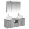 Bathroom Cabinet Set 4 Pcs Grey Sonoma Particleboard