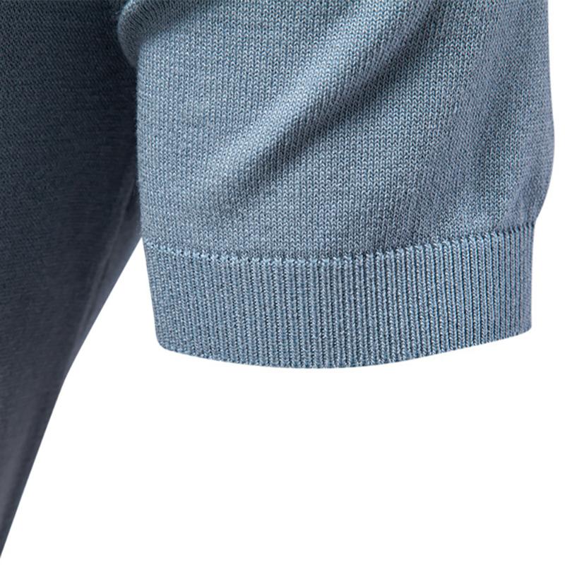 Polo Ralph Lauren Letní vyšívané poníkem Nové pánské pletené polo tričko s krátkým rukávem Barevně blokovaný límec Ležérní polo pro muže