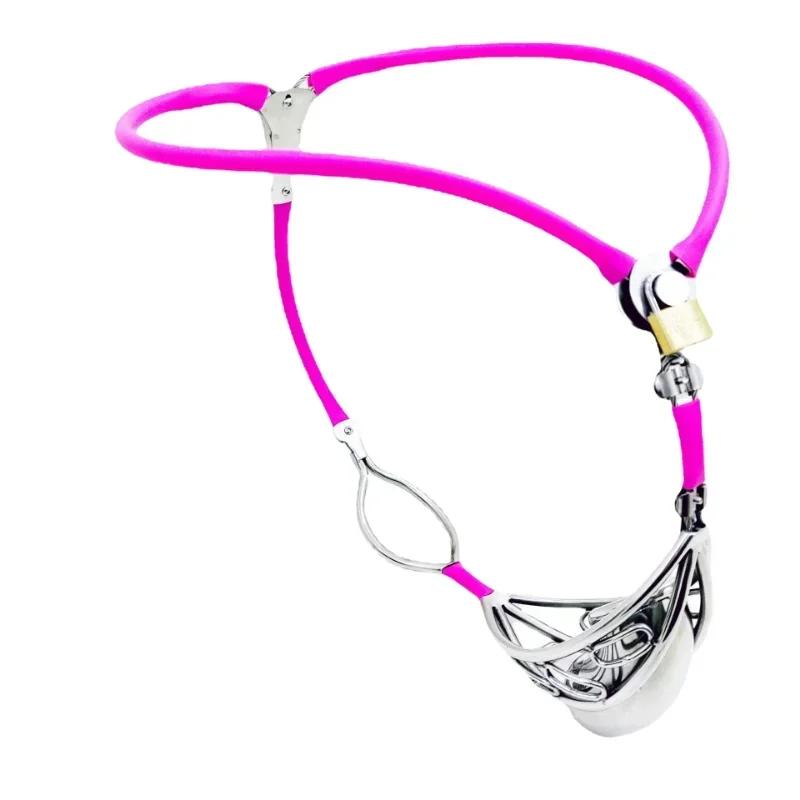 New Adjustable Waist Chastity Belt Anti-Cheating Male Cock Device Metal Penis Locking Panty Straps Anal Plugs Adult Erotica 18+