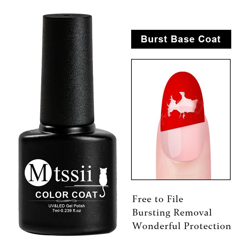 Mtssii 7ml Base Coat Gel Polish Burst Soak Off Foundation Nail Gel Glue Soak Off UV LED Varnish