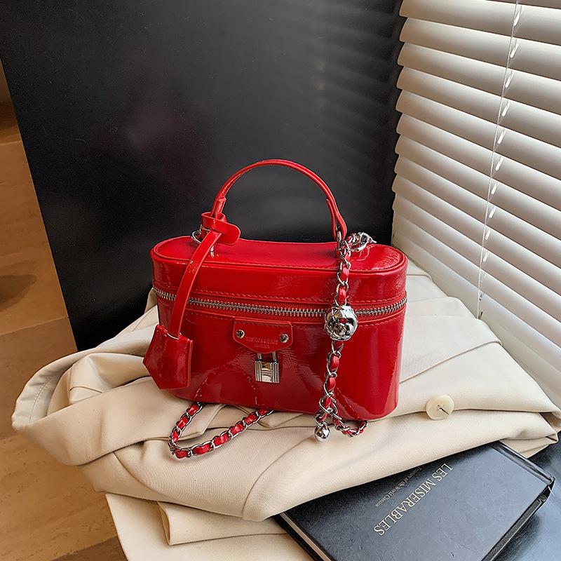 Niche fashion versatile handbag small bag women's 2025 summer chain bucket bag single shoulder messenger box bag