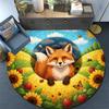 Cartoon Print Round Area Rug,Carpet Rug for Living Room Bedroom Sofa Playroom Decor,Non-slip Floor Mat