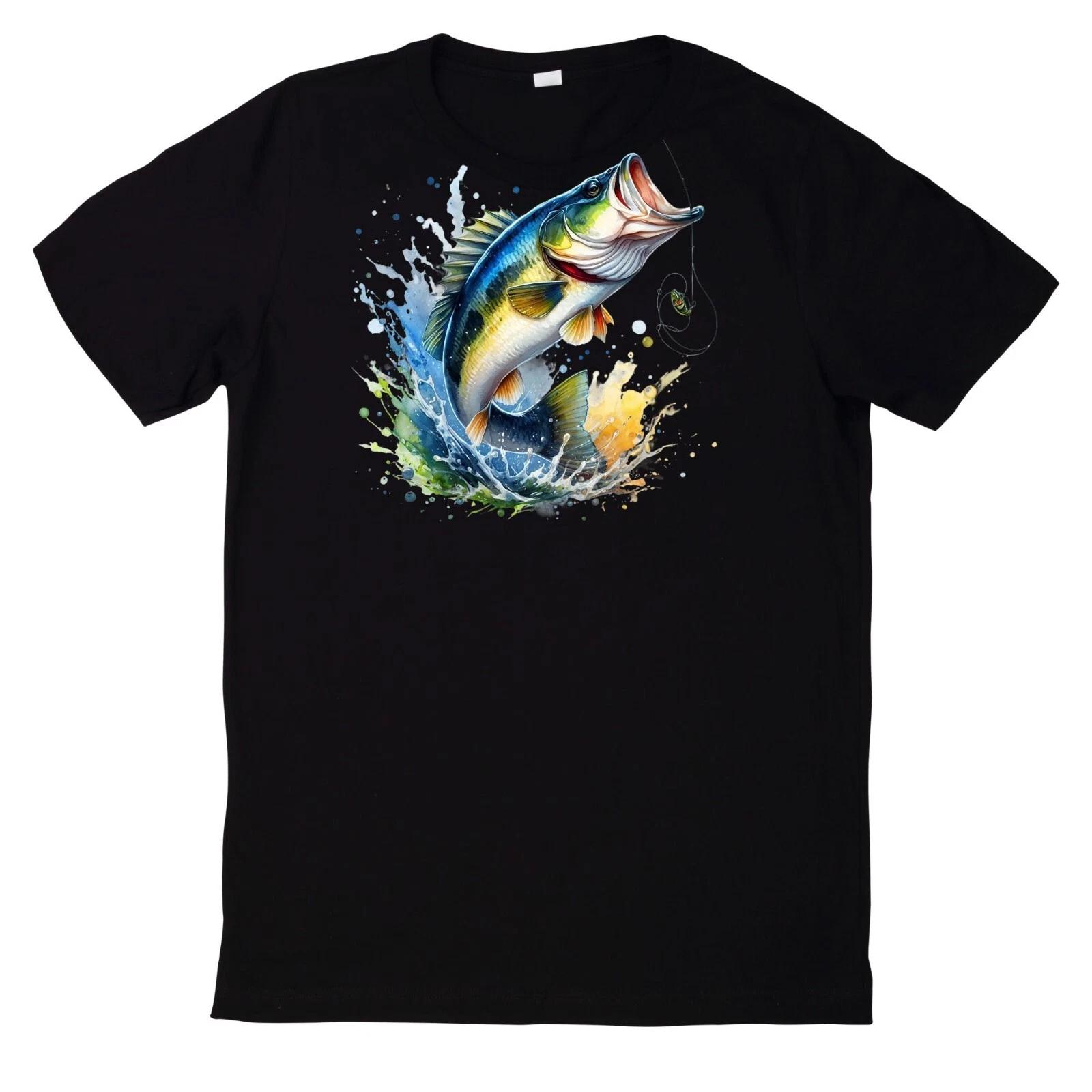 T-Shirt Lustiges Angler Fisch Motiv L