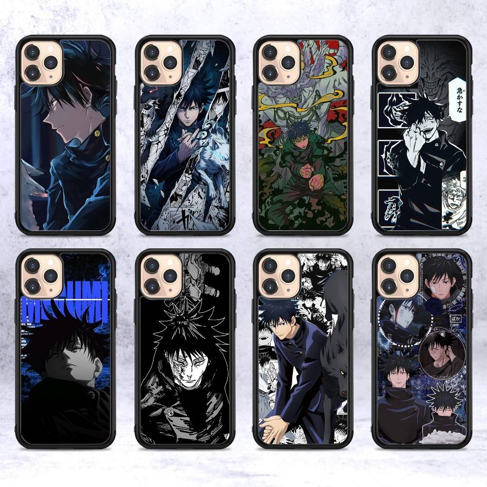 Anime Fushiguro Megumi Jujutsu Kaisen Phone Case For Iphone 11 12 13 14 15 Pro Max 17 16 Plus Hard PC+TPU Back Cover