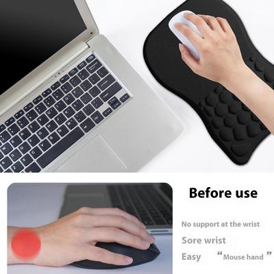 30x20x2.5cm Office Gaming Mouse Pad with Wrist Rest Memory Foam Relieve Fatigue Mouse Mat