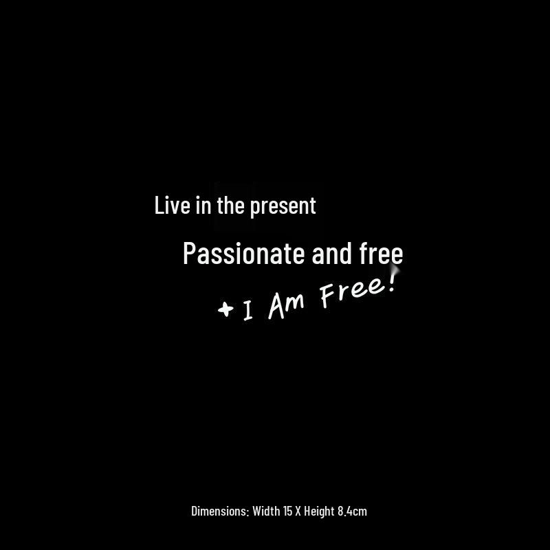 

Live in the Moment: Passionate & Free Waterproof Rear Windshield Sticker