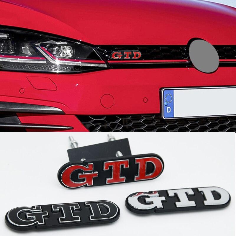 3D Metal GTD Logo Car Stickers Decals Front Hood Grill Emblem Badge for GTD Go-lf 2 4 5 6 7 8 R MK4 MK5 MK6 MK7 MK3 MK2