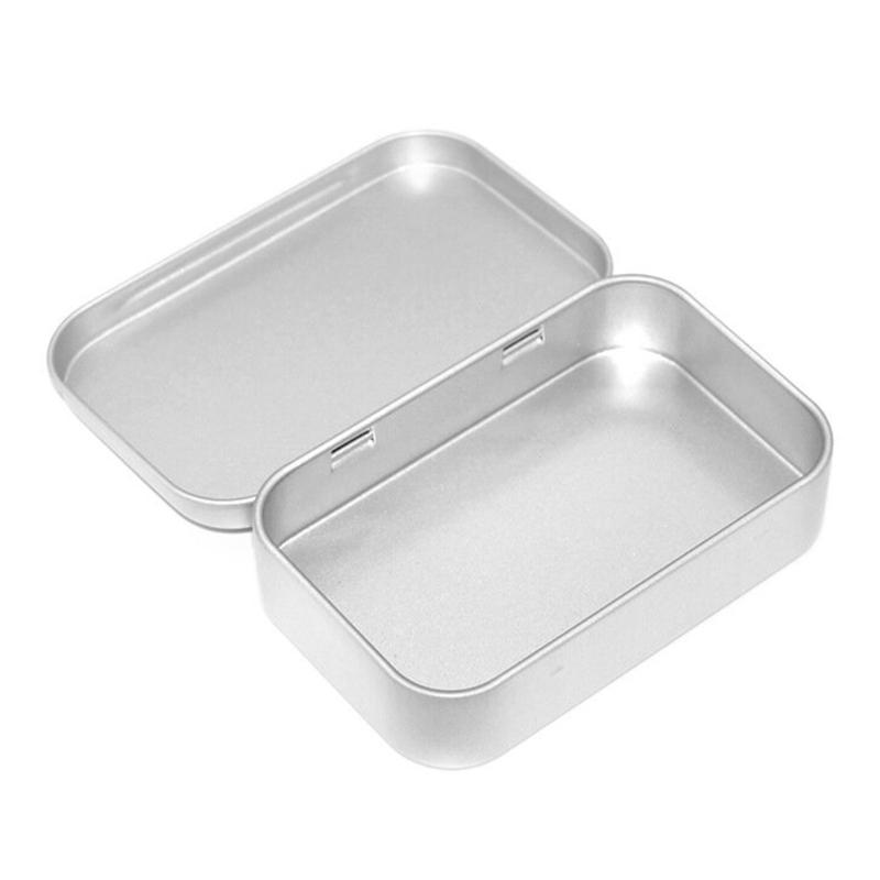 Convenient Small Metal Tins with Lid Tinplate Slide Cover Jewelry Case 40JA
