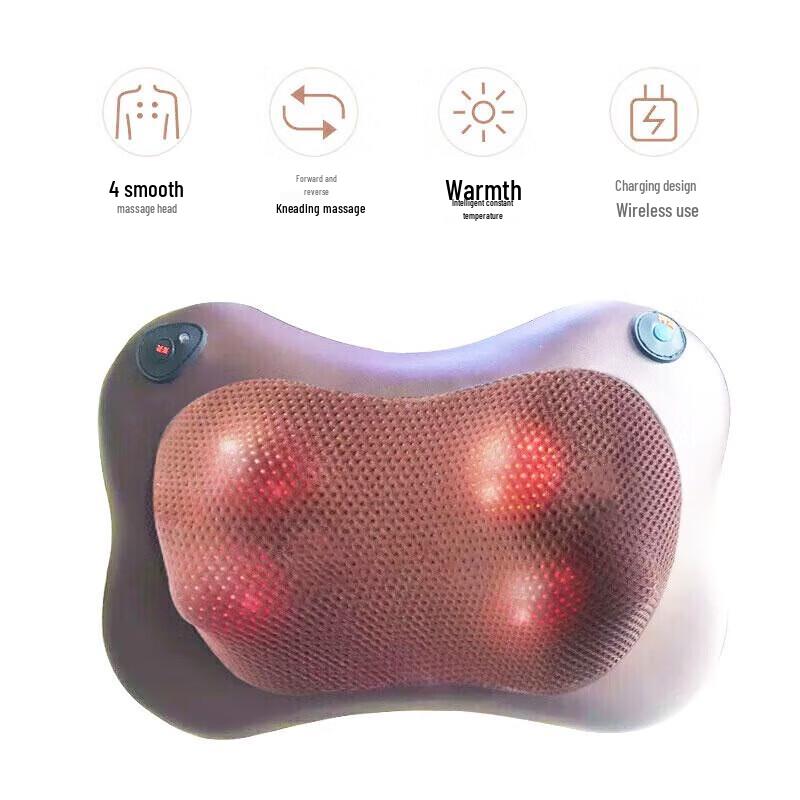 AUX Wireless Rechargeable Neck & Body Massage Pillow