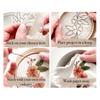 2 Sheets Water Soluble Embroidery Stabilizer DIY Stick Stitch Embroidery Paper with Pre-Printed Flowers Leaves Animals Pattern Beginners Sewing Lover
