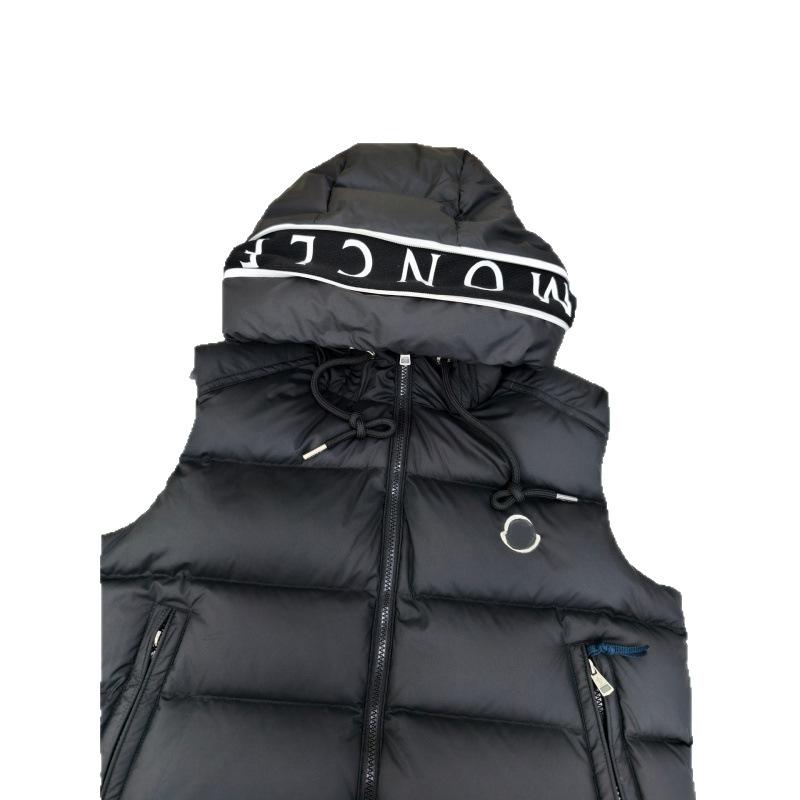 Mengjia new door kunckles fashion hat zipper letter vest down vest down vest
