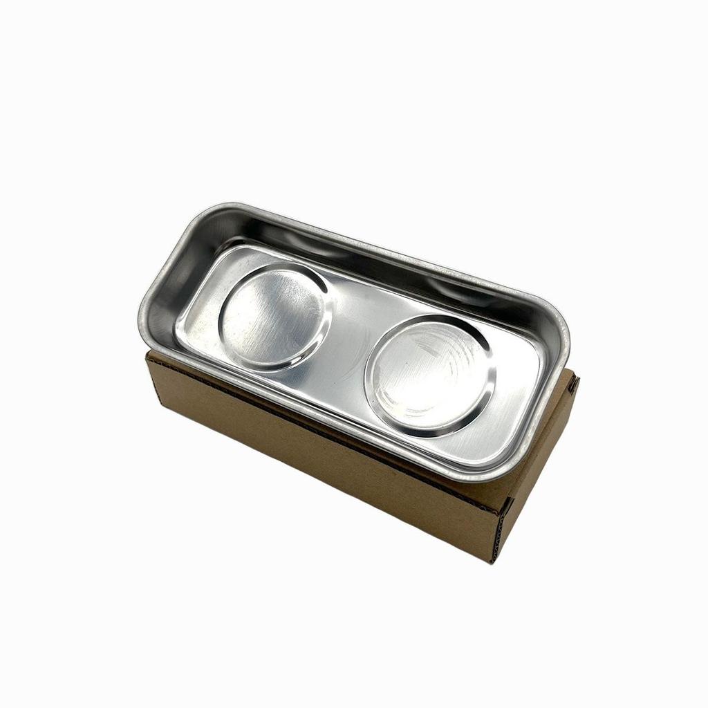 Magnetic Stainless Steel Bowl Set - 5-Piece Storage Plates in 3", 4", and 6" Sizes for Tools