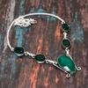 Lab-Created Emerald Gemstone Handmade 925 Sterling Silver Necklace Jewelry