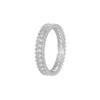 S925 Silver Light Luxury Row Diamond Bead Edge Ring, High-Quality Starry Sky Couple Matching Ring