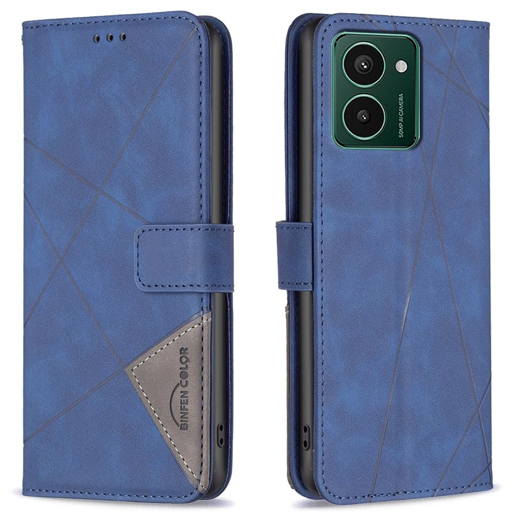 BINFEN COLOR For HMD Pulse Pro Phone Cases Wallet Stand Geometry Imprint Leather Cover