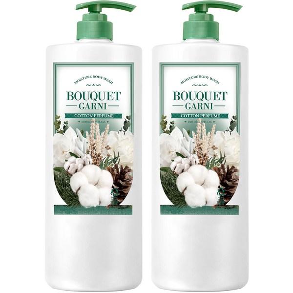 

Bouquetgarni Moisture Body Wash Cotton Perfum, 1500мл, 2 корейских косметики