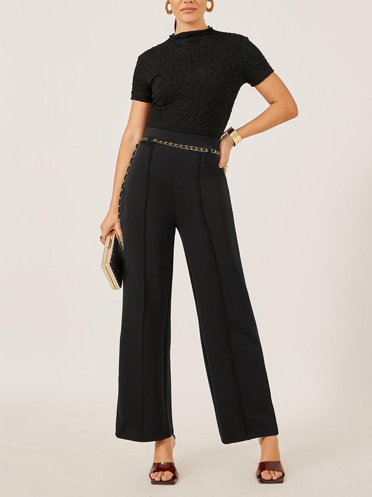 European & American High-Waisted Drapey Suit Pants: Versatile Slimming Straight-Leg Workplace Trousers