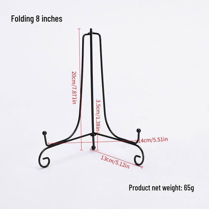 Metal Folding Display Stand for Photos, Plates, or Ornaments
